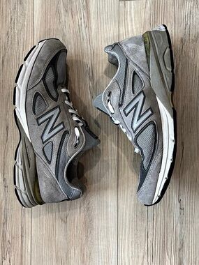 New Balance 990v4 Men's Gray & White US 12